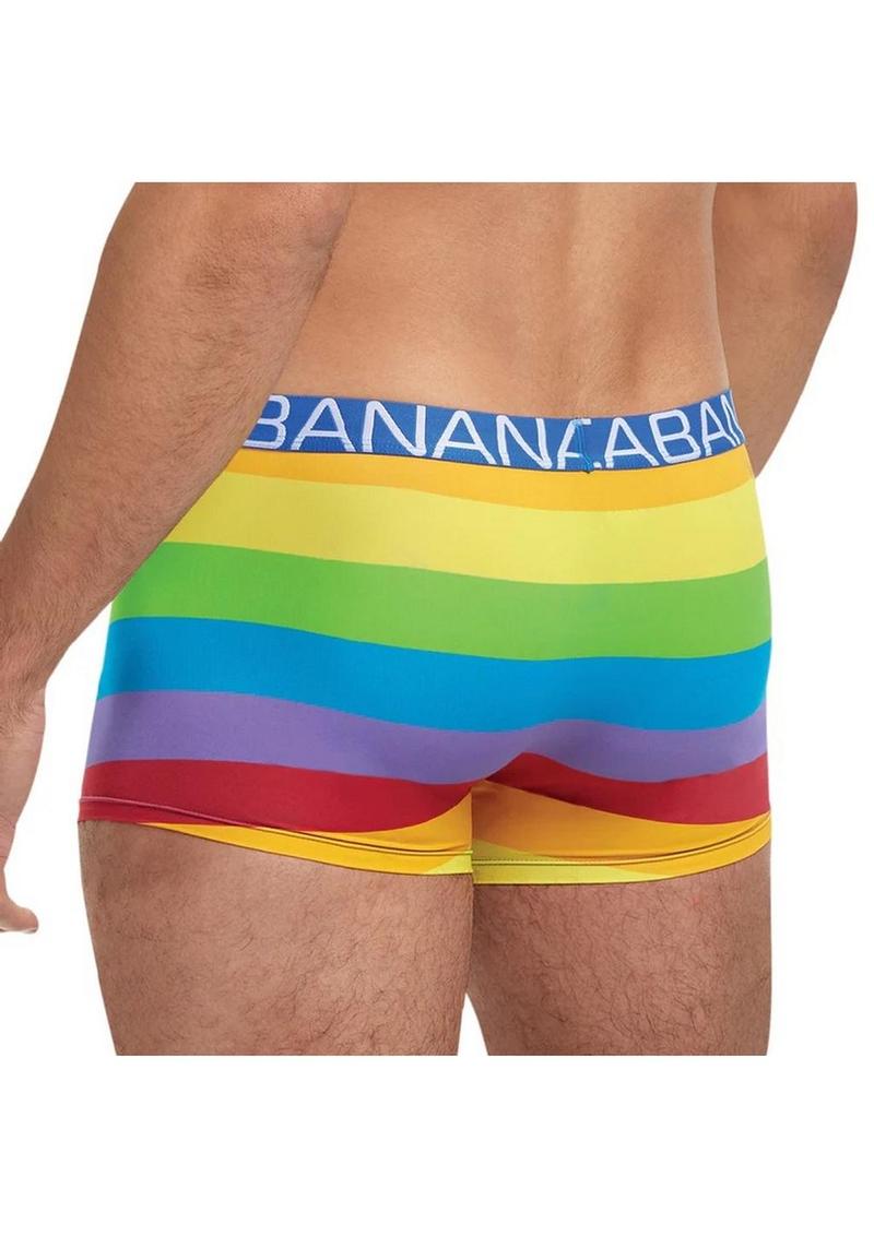 Banana Cabana Rainbow Trunk Pride-Inspired Boxer Briefs for Men