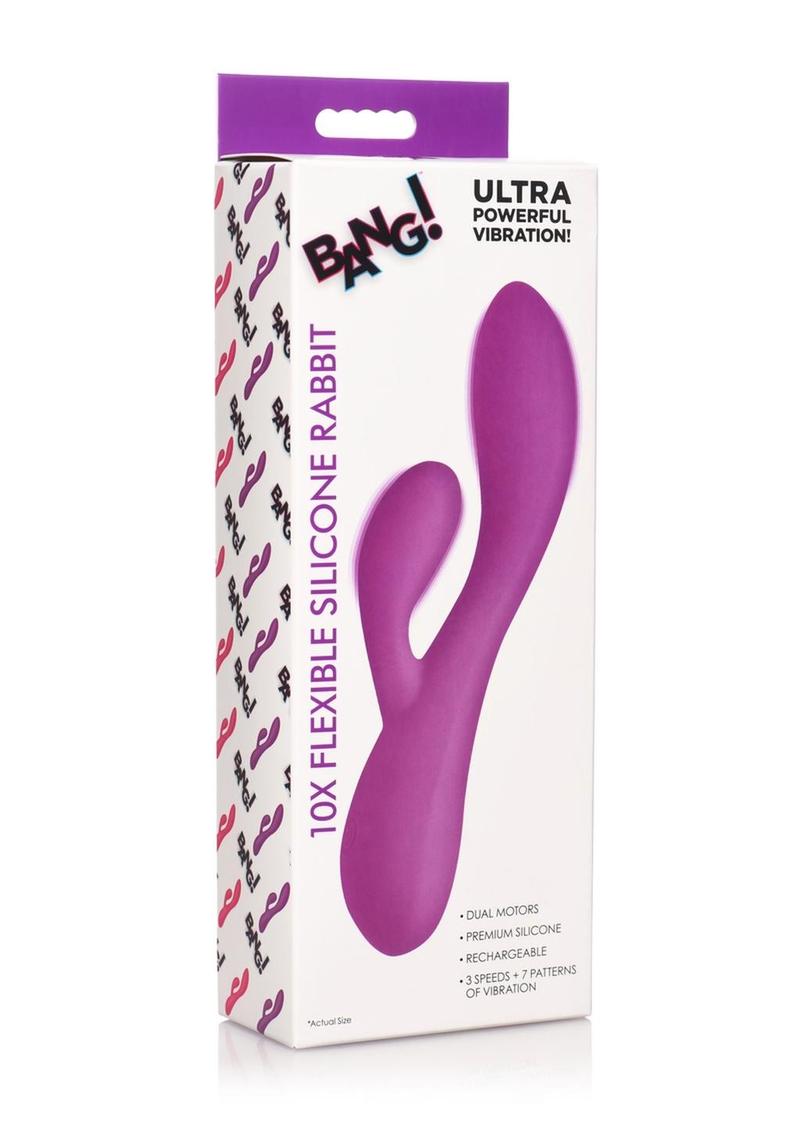 Bang! 10x Flexible Rechargeable Silicone Rabbit Vibrators