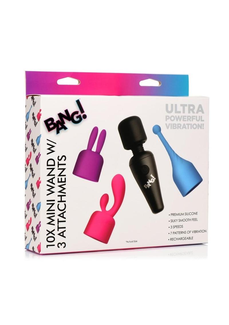 Bang! Mini Wand with Attachments Rechargeable Vibrator Set