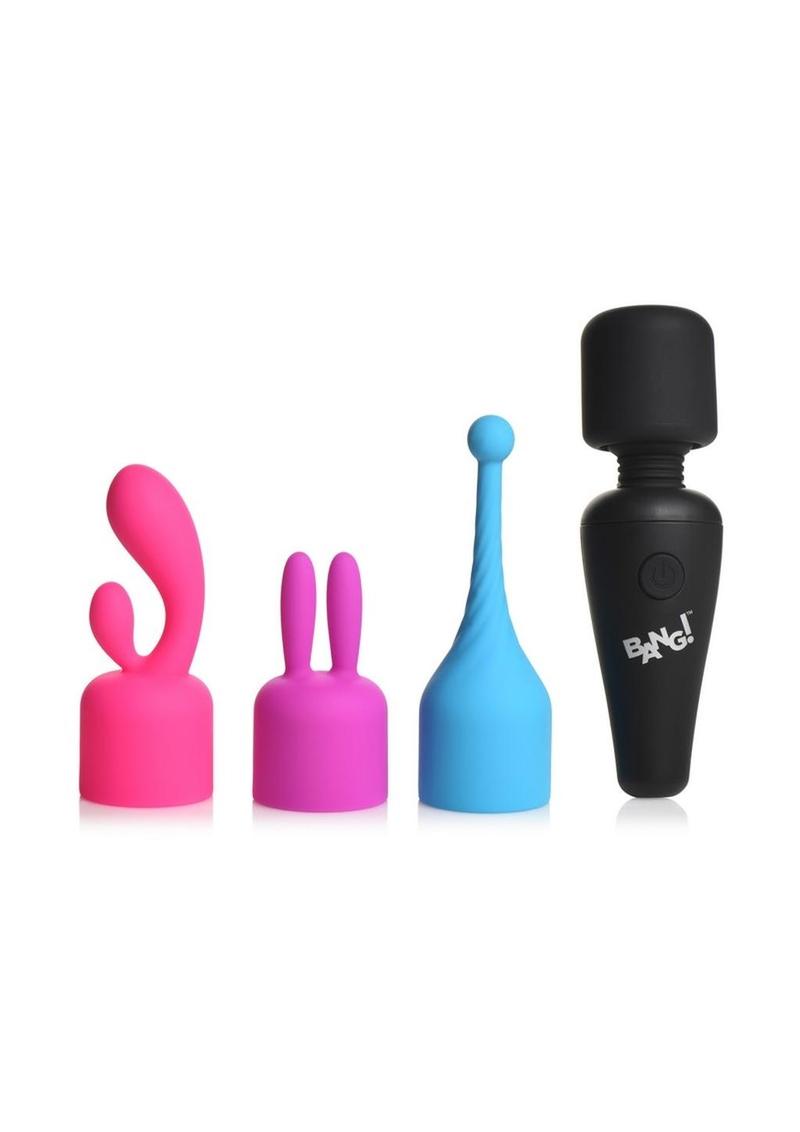 Bang! Mini Wand with Attachments Rechargeable Vibrator Set