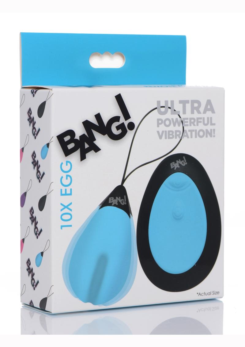 Bang! 10x Rechargeable Silicone Vibrating Egg With Remote Control