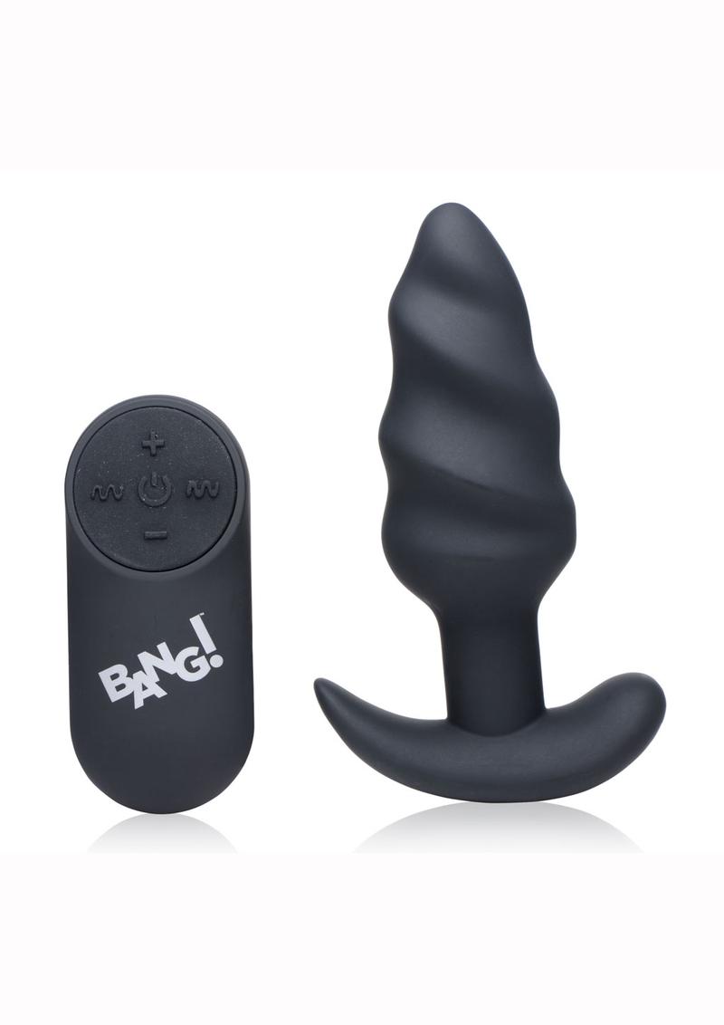 BANG 21X Silicone Swirl Vibrating Butt Plug