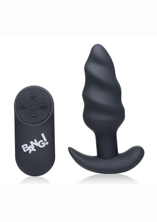 BANG 21X Silicone Swirl Vibrating Butt Plug