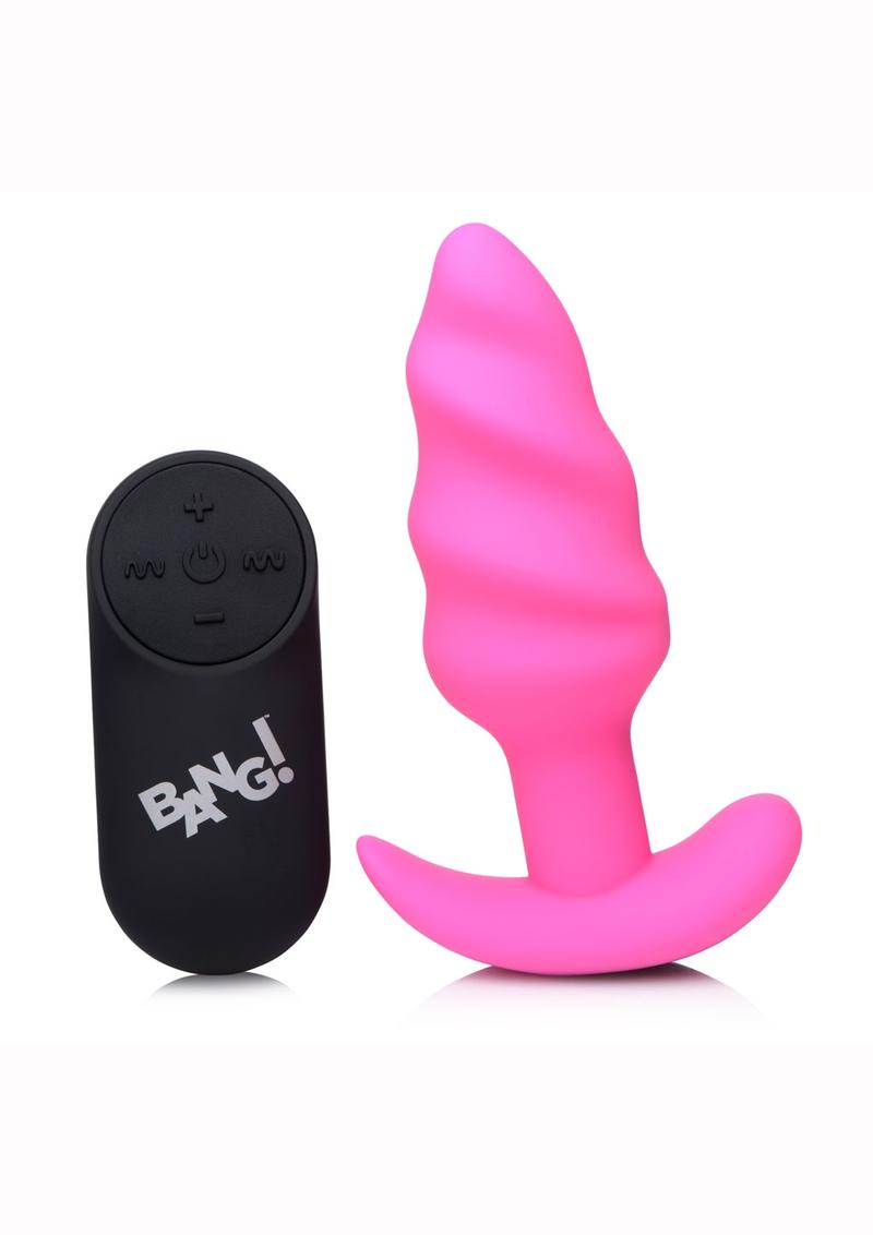 BANG 21X Silicone Swirl Vibrating Butt Plug