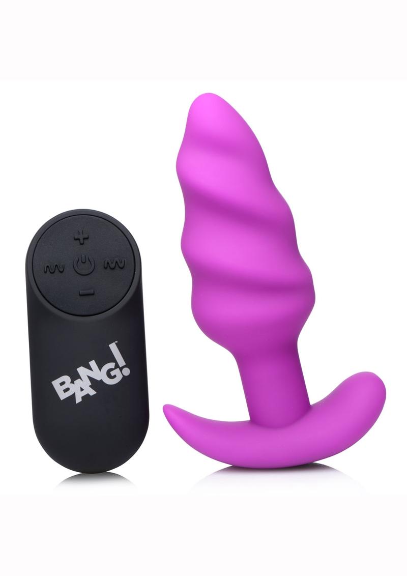 BANG 21X Silicone Swirl Vibrating Butt Plug