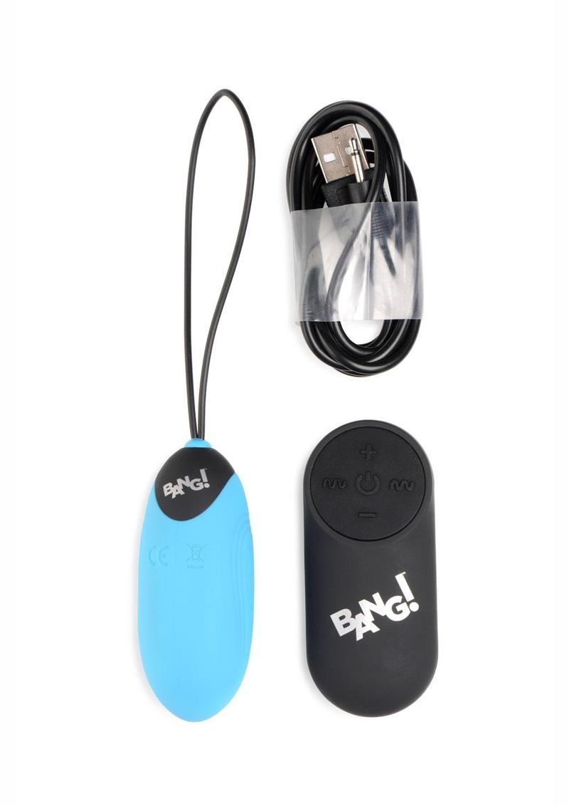 Bang! 28x Grooved Silicone Egg With Remote Control Vibrators