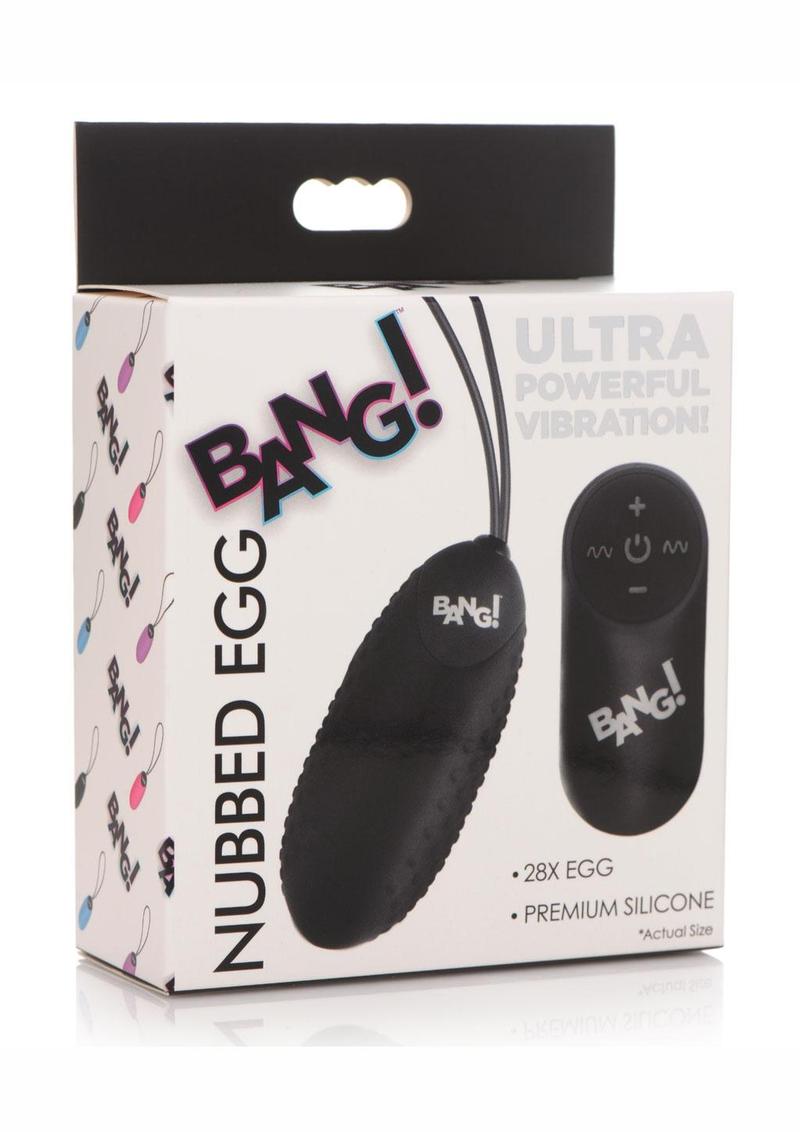 Bang! 28X Nubbed Rechargeable Silicone Egg With Remote Control
