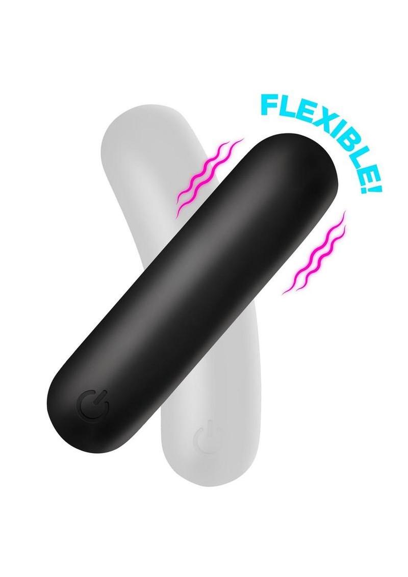 Bang! Flexible Rechargeable Silicone Bullet - Black