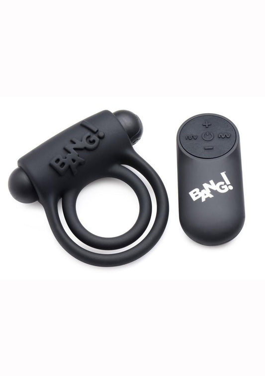 Bang! Rechargeable Cock Ring and Bullet With Remote Control