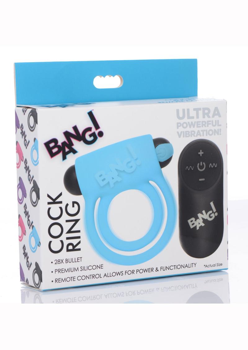 Bang! Rechargeable Cock Ring and Bullet With Remote Control