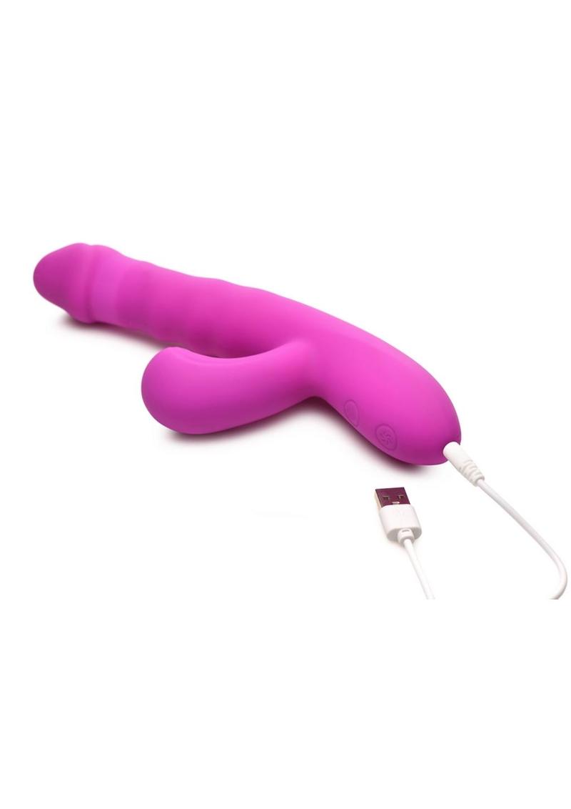 Bang! Thrusting & Sucking Silicone Rabbit Vibrator