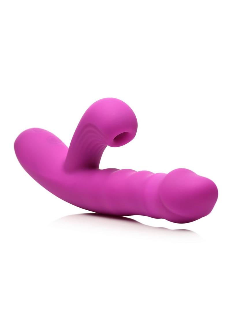 Bang! Thrusting & Sucking Silicone Rabbit Vibrator