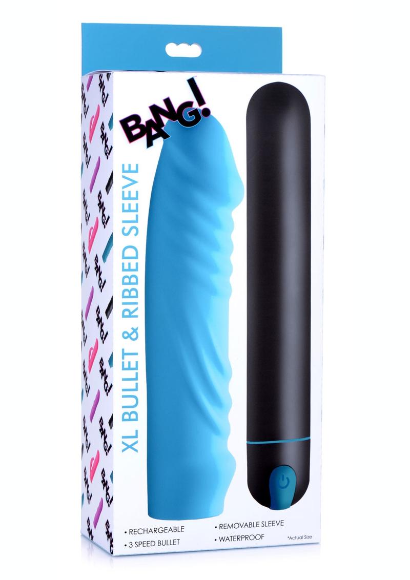 Bang! XL Bullet and Ribbed Rechargeable Sleeve
