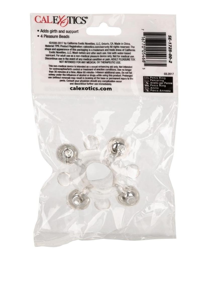 Basic Essentials Enhancer Cock Ring With Beads