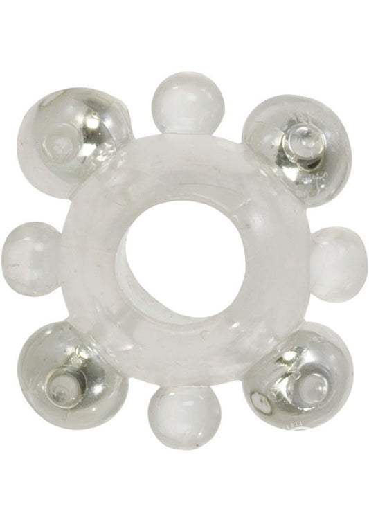 Basic Essentials Enhancer Cock Ring With Beads