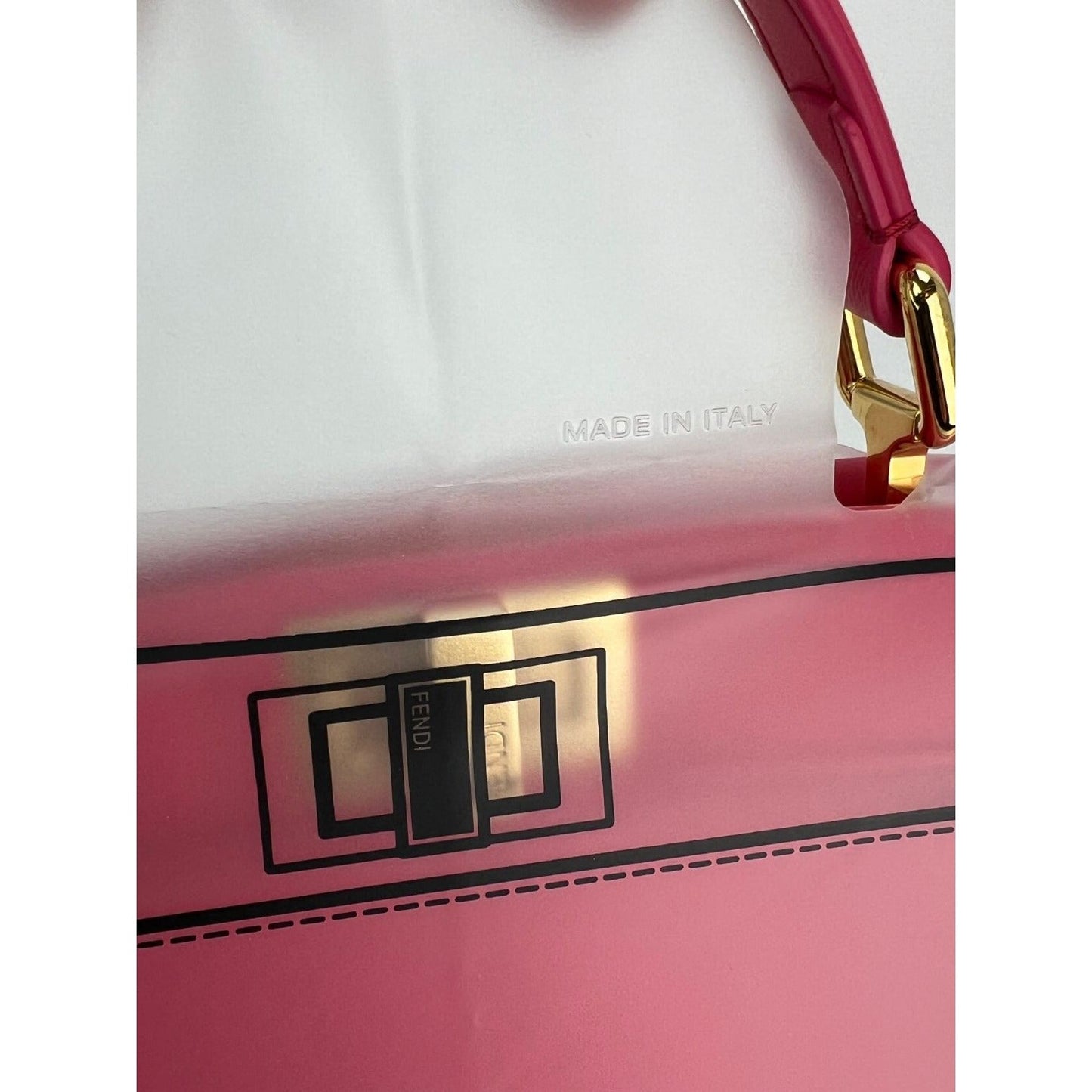 Fendi Mini Peekaboo Pink Leather Hand Shoulder Bag