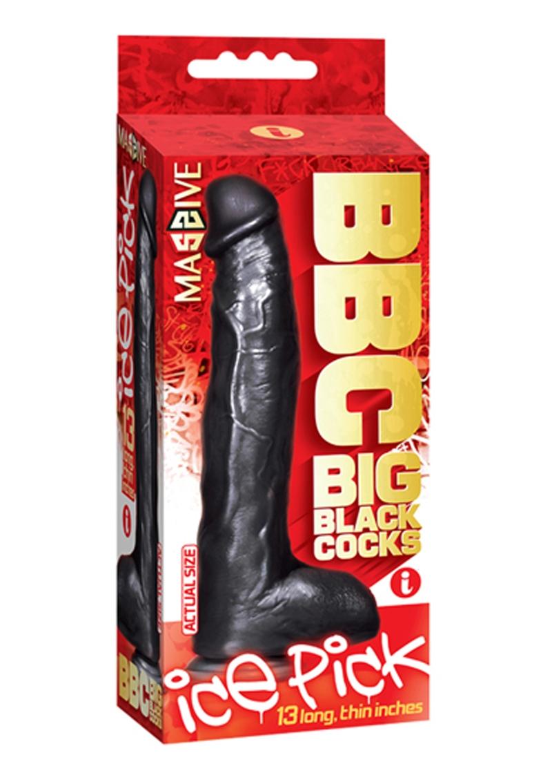 BBC Big Black Cocks Ice Pick Realistic Black Dildo