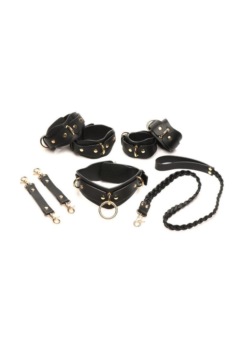 Bedroom Bliss Lover’s Restraints Set Collar Cuffs and Connectors