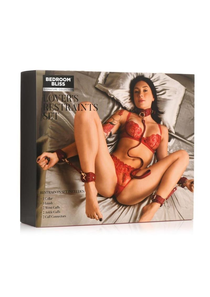 Bedroom Bliss Lover’s Restraints Set Collar Cuffs and Connectors