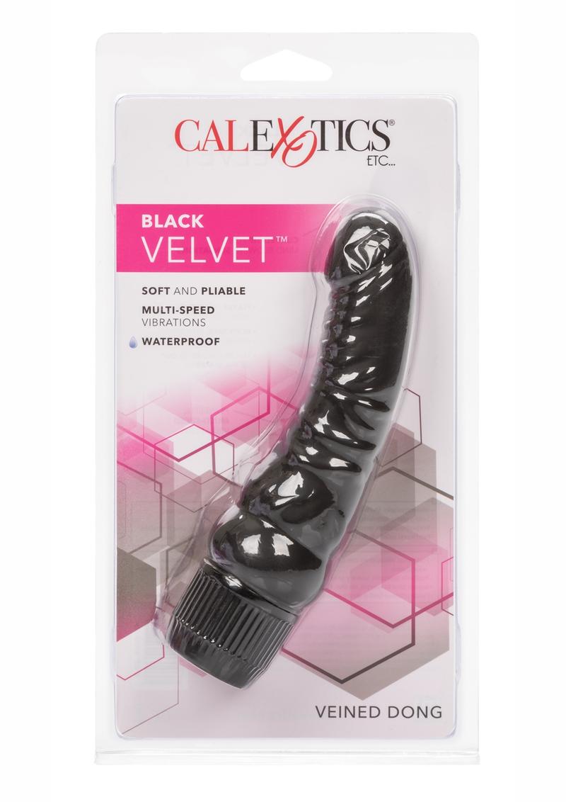 CalExotics Black Velvet Veined Dong Waterproof Vibrator