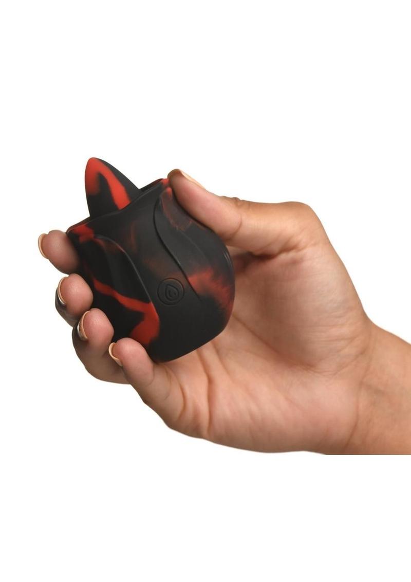 Bloomgasm Black Kiss Rimming Rose Rechargeable Clitoral Stimulator