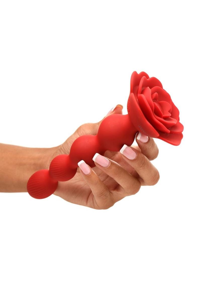 Bloomgasm Rose Twirl Rotating Silicone Anal Beads