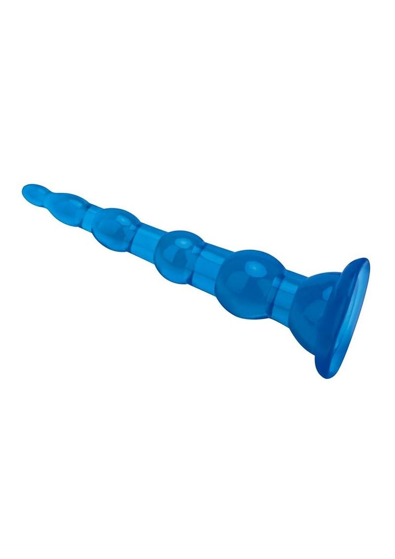 Blue Line Anal Beads With Suction Cup