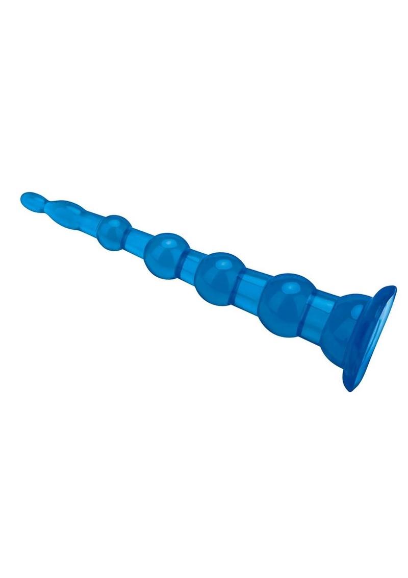 Blue Line Anal Beads With Suction Cup