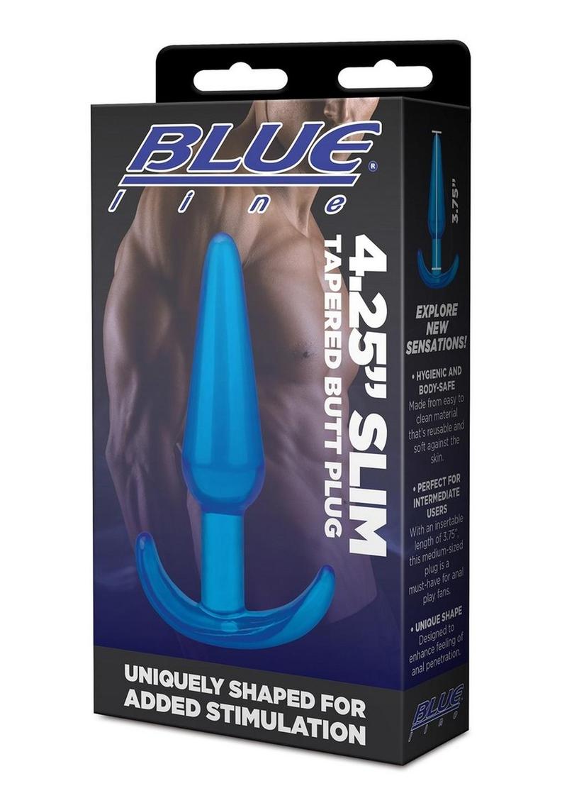 Blue Line Slim Tapered Butt Plug Silicone