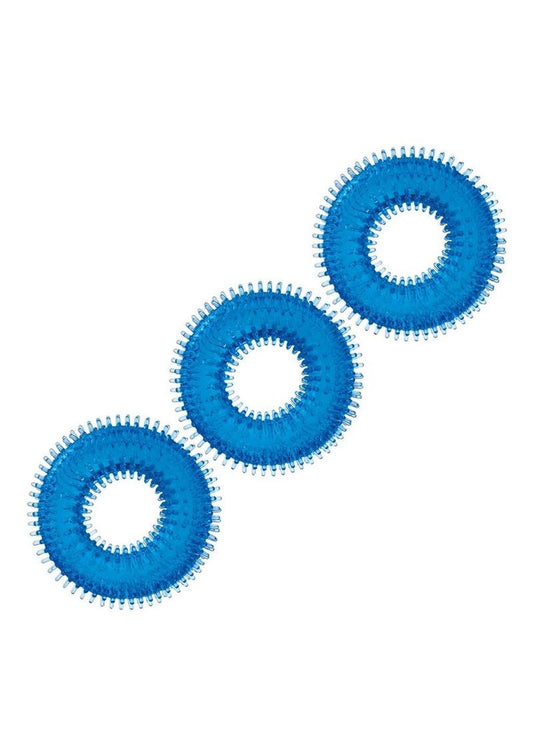 Blue Line Ultra-Stim Stretch Cock Rings For Enhance Performance