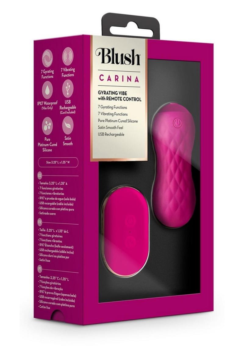 Blush Carina Gyrating Vibe With Egg Remote Control Vibrators