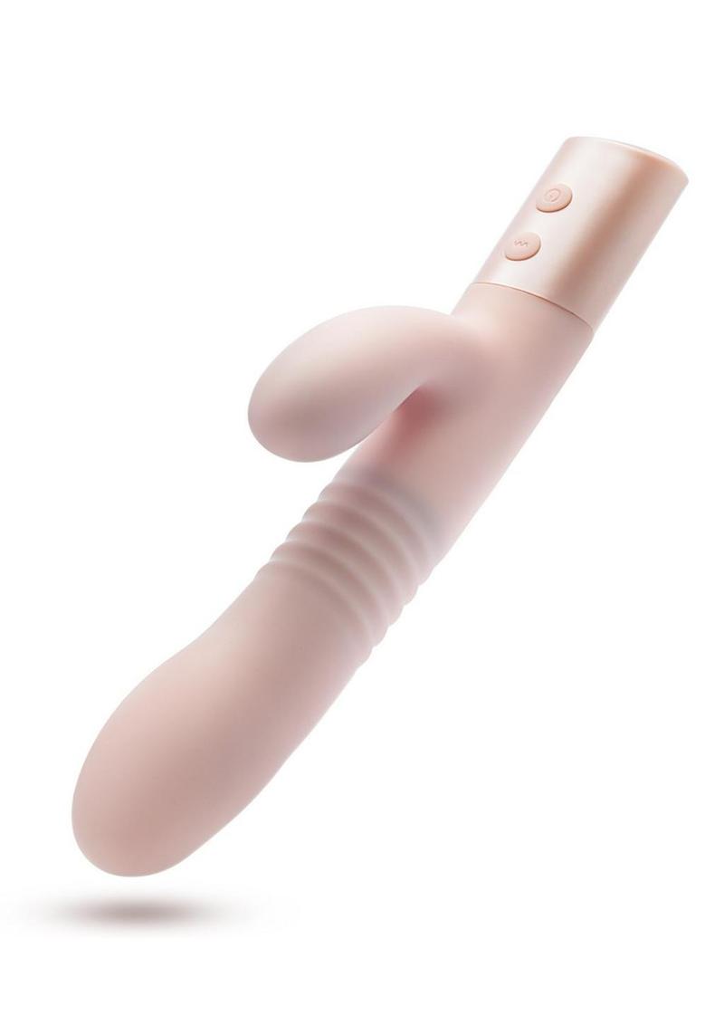Blush Fraya Silicone Rabbit Vibrator with Charging Station