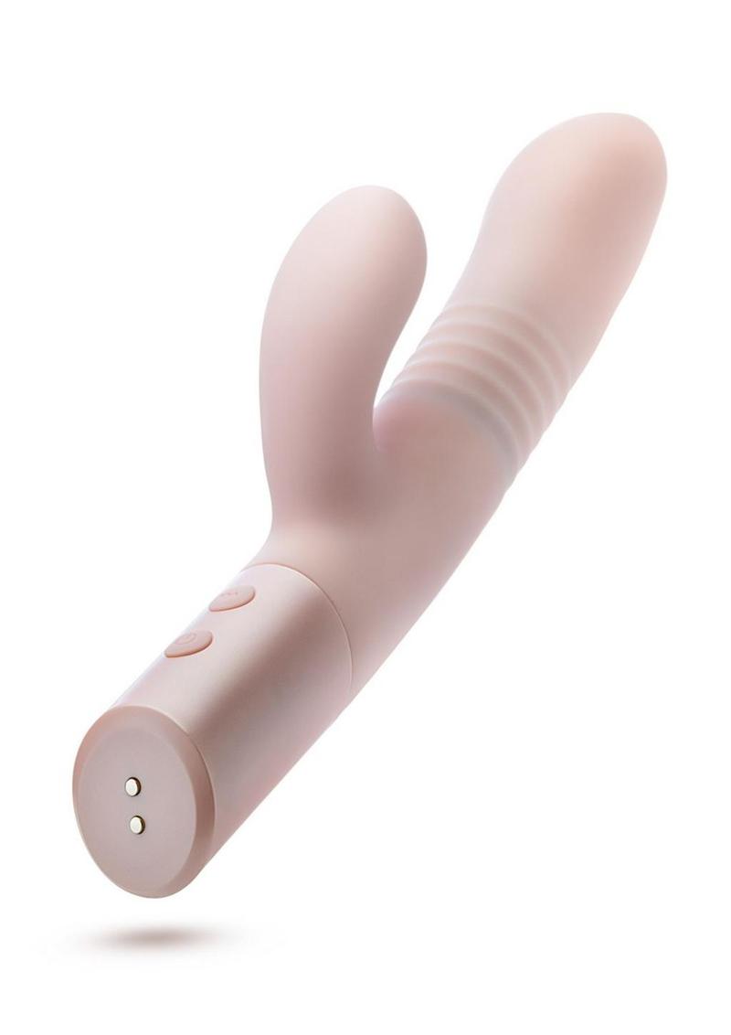 Blush Fraya Silicone Rabbit Vibrator with Charging Station