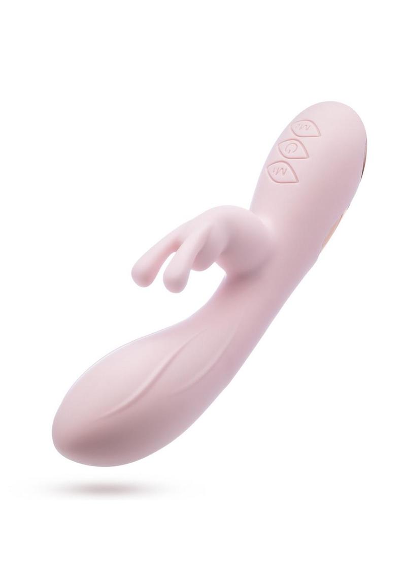Blush Morgan Rechargeable Silicone Rabbit Vibrator