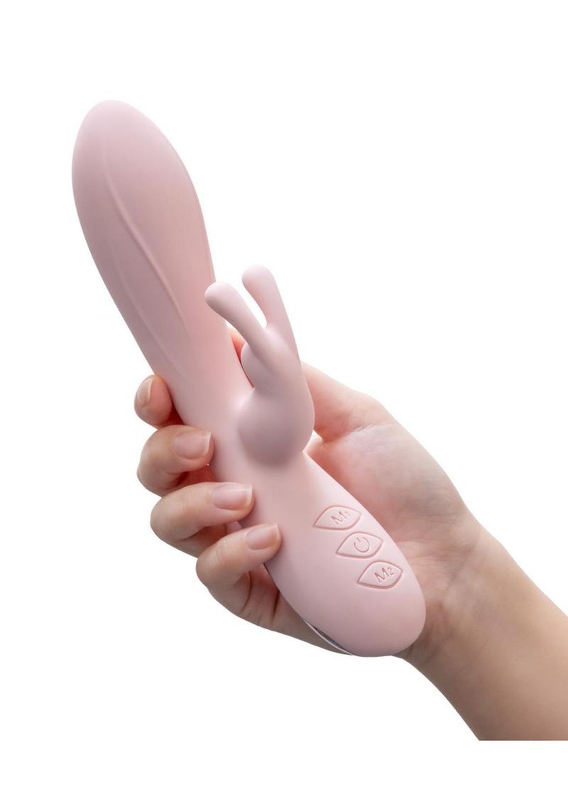 Blush Morgan Rechargeable Silicone Rabbit Vibrator