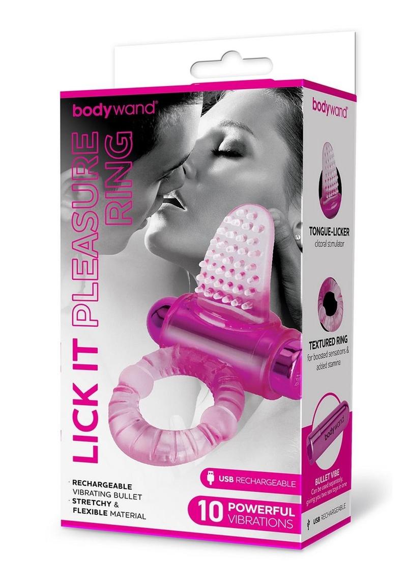 Bodywand Lick It Pleasure Ring Rechargeable Vibrating Bullet