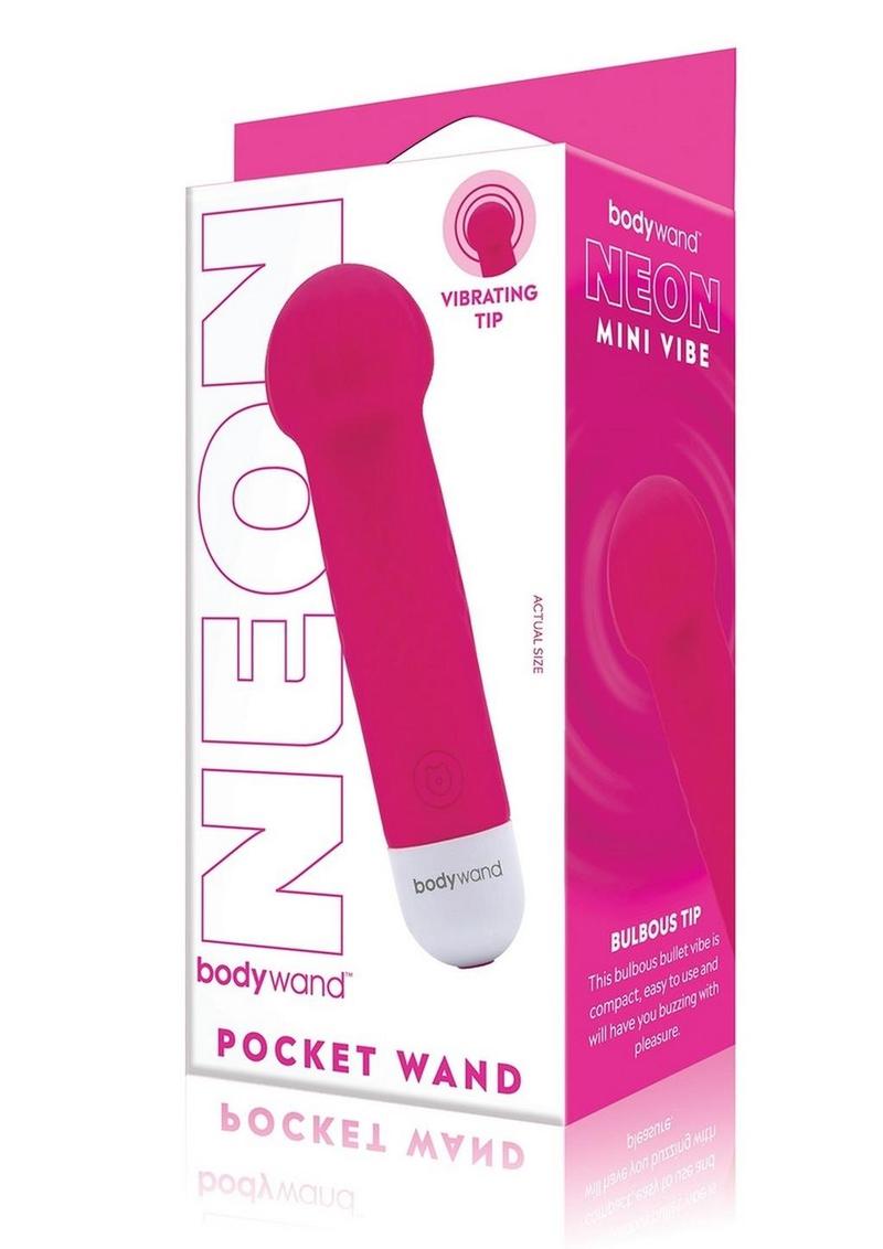 Neon Pocket Wand Compact Rechargeable Silicone Massager