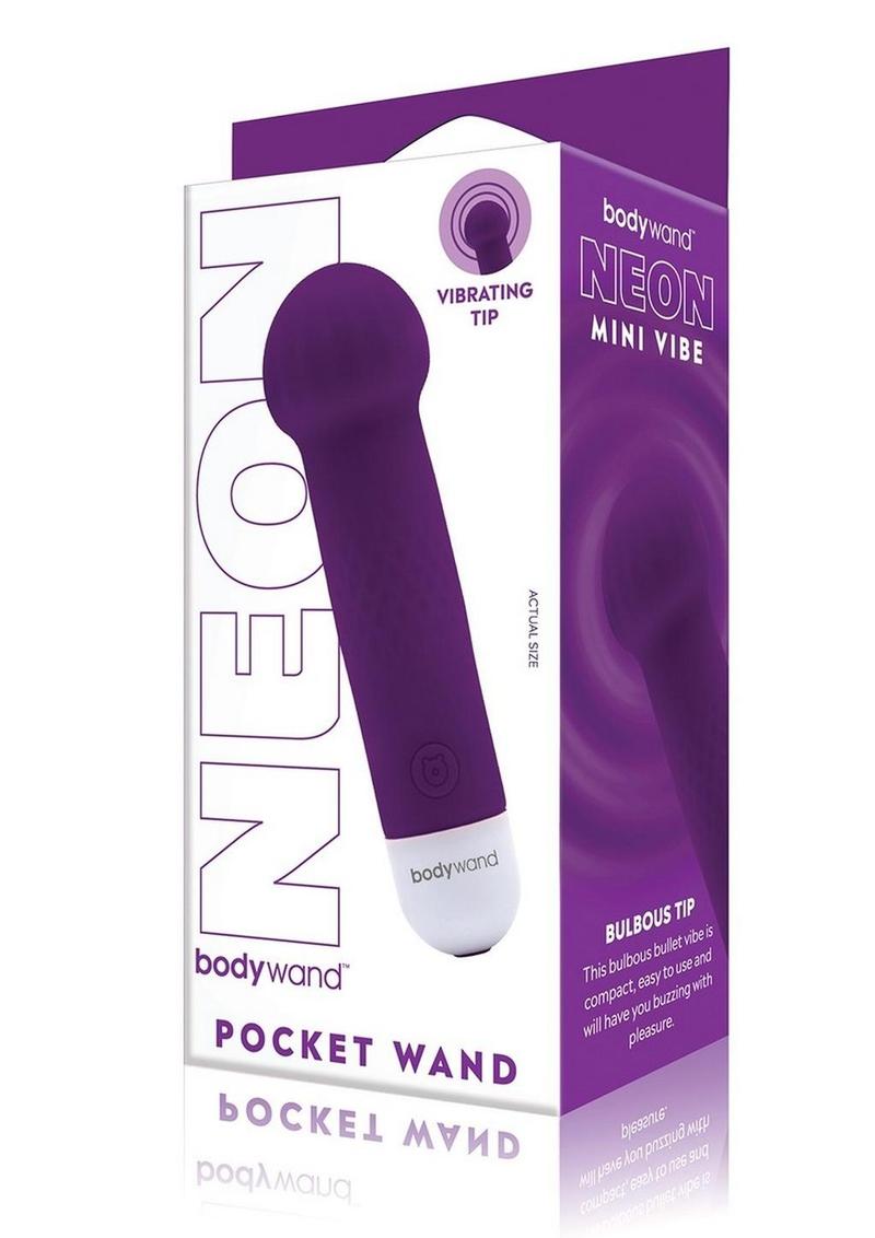 Neon Pocket Wand Compact Rechargeable Silicone Massager