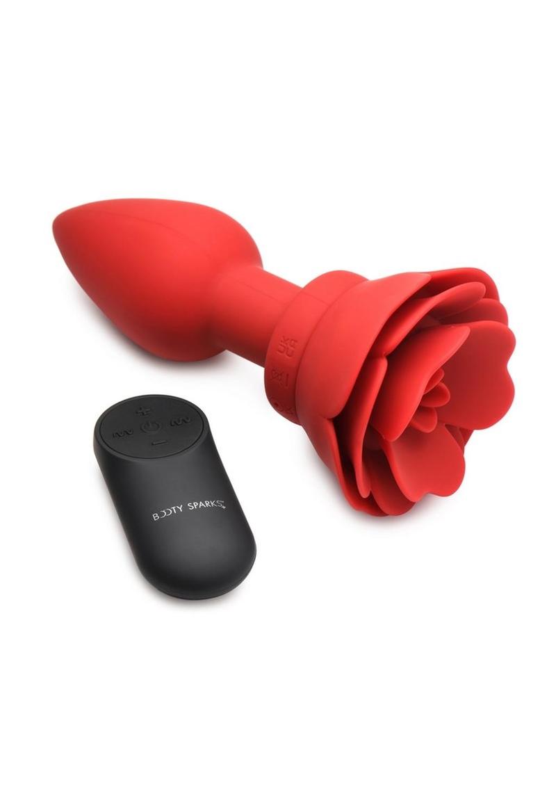 Booty Sparks Rechargeable Silicone Vibrating Rose Anal Plug