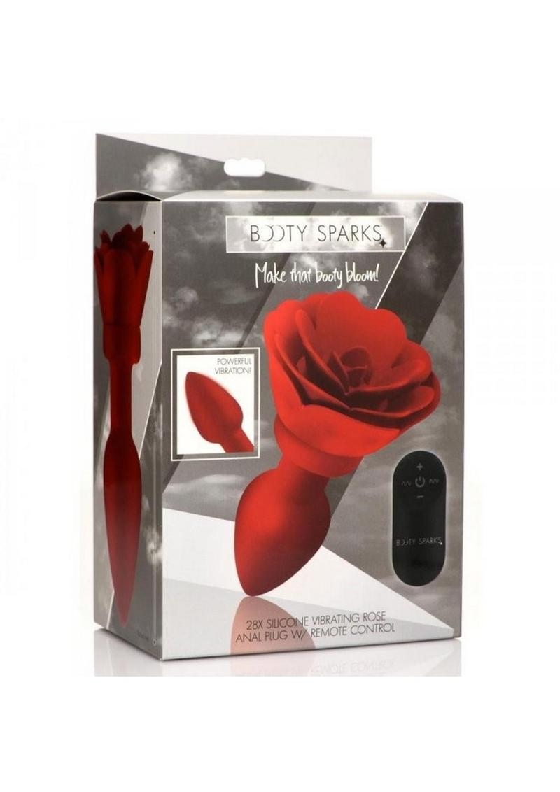 Booty Sparks Rechargeable Silicone Vibrating Rose Anal Plug