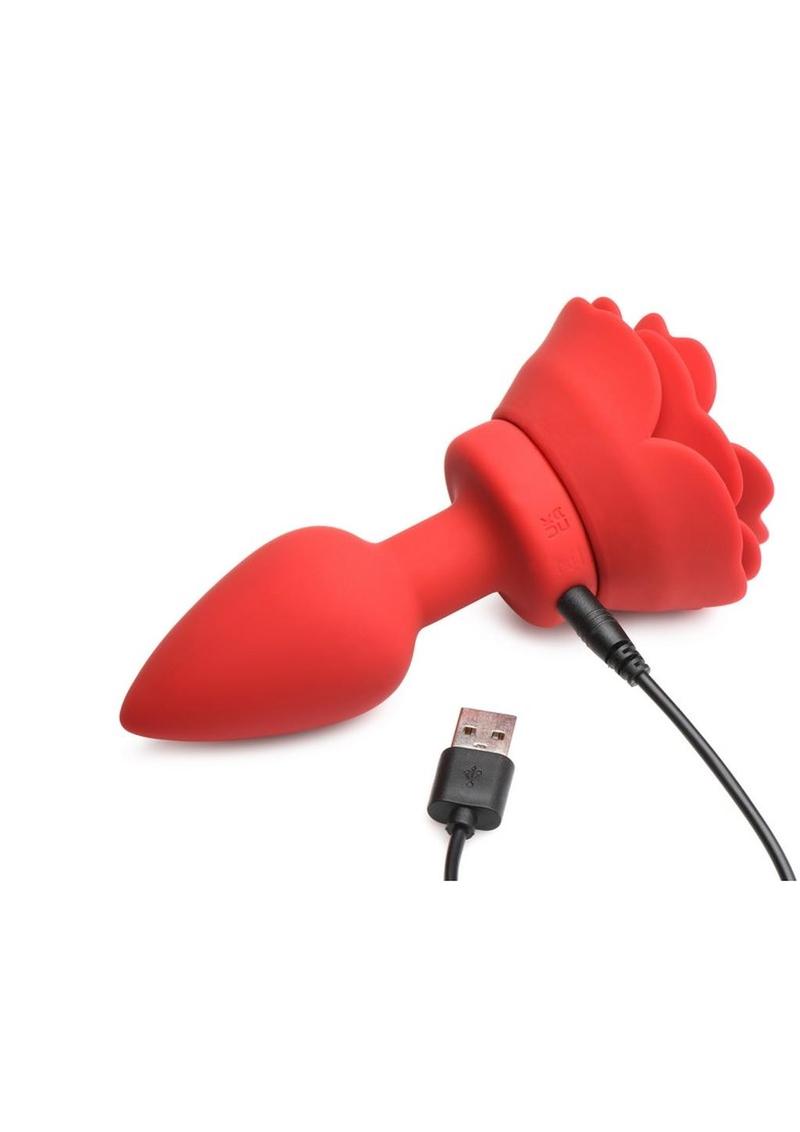 Booty Sparks Rechargeable Silicone Vibrating Rose Anal Plug