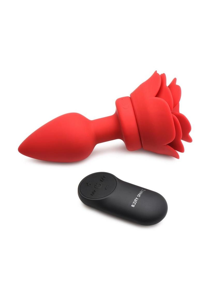 Booty Sparks Rechargeable Silicone Vibrating Rose Anal Plug