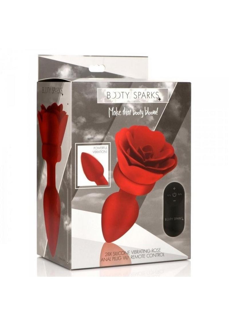 Booty Sparks Rechargeable Silicone Vibrating Rose Anal Plug