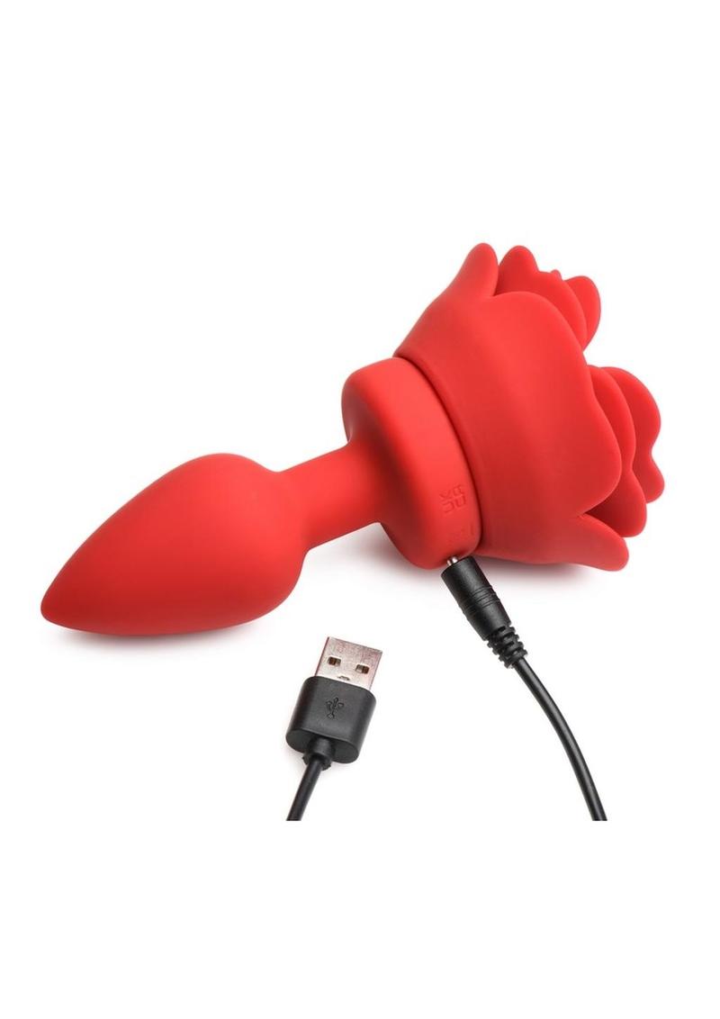 Booty Sparks Rechargeable Silicone Vibrating Rose Anal Plug