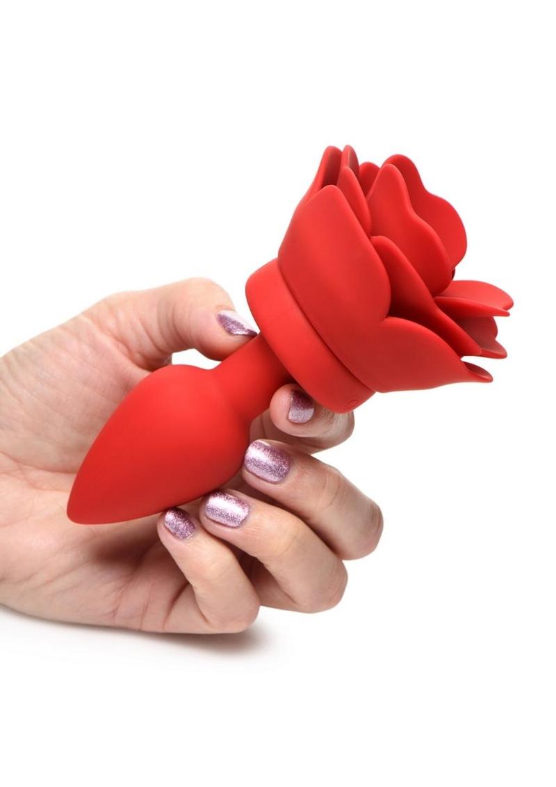 Booty Sparks Rechargeable Silicone Vibrating Rose Anal Plug