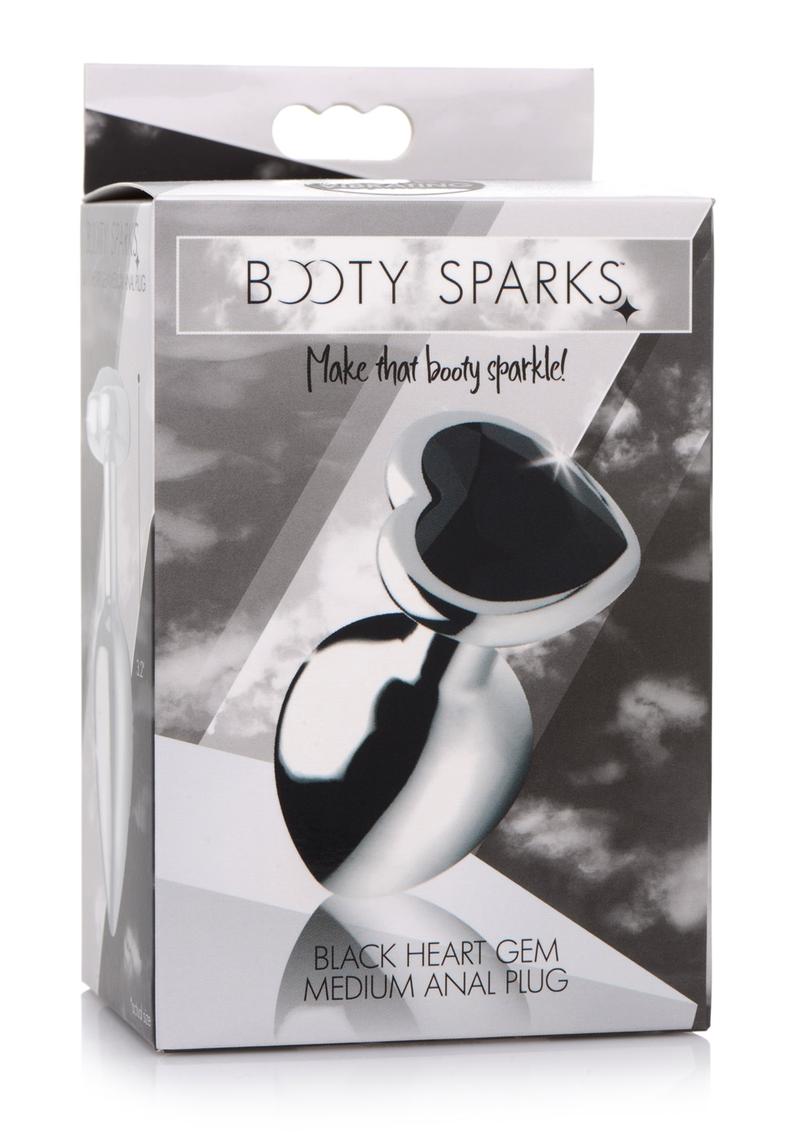 Booty Sparks Black Heart Gem Large Anal Plug