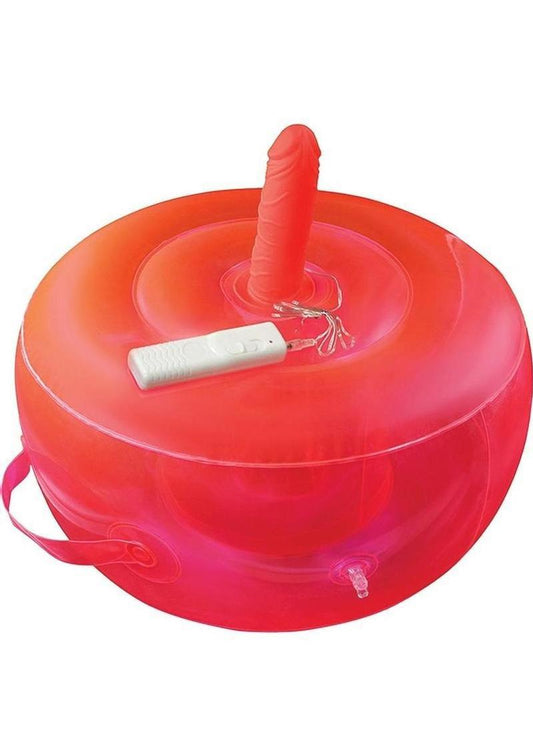 Bouncy Banger Inflatable Sex Cushion with Vibrating Silicone Dildo