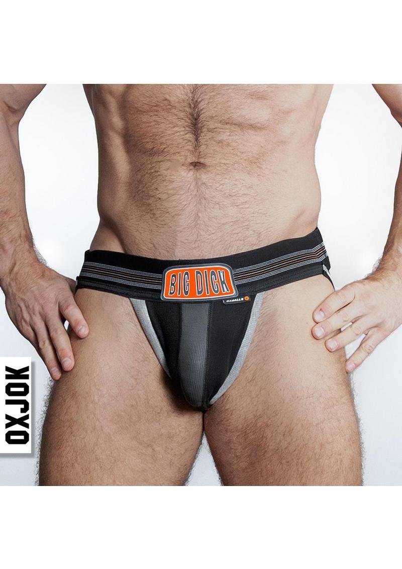 OXJOK Big Dick Bulge-Ring Jock Jockstrap With Rubber Stretch