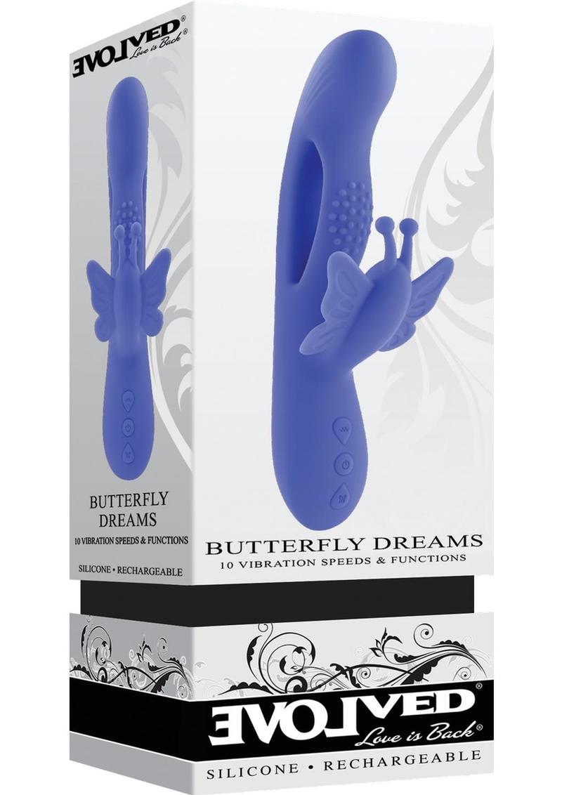 Butterfly Dreams Rechargeable Silicone Rabbit Vibrator 10 Functions
