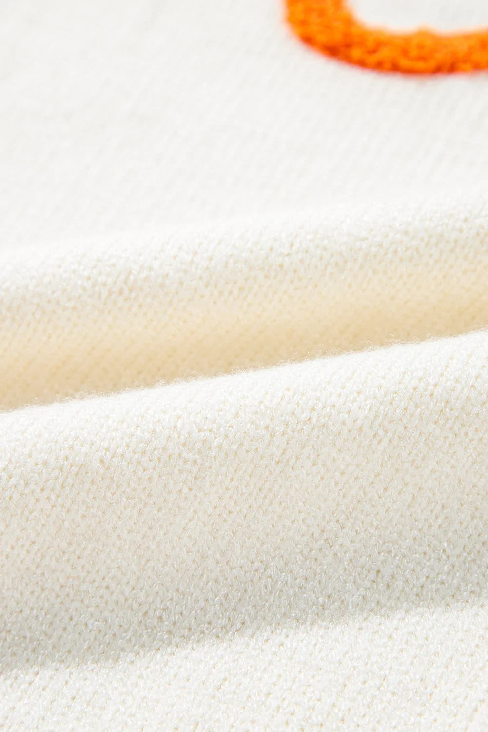 Apricot Halloween Boo Drop Shoulder Knit Sweater